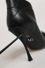 Dolce & Gabbana Black Devotion Quilted Buckled Boots
