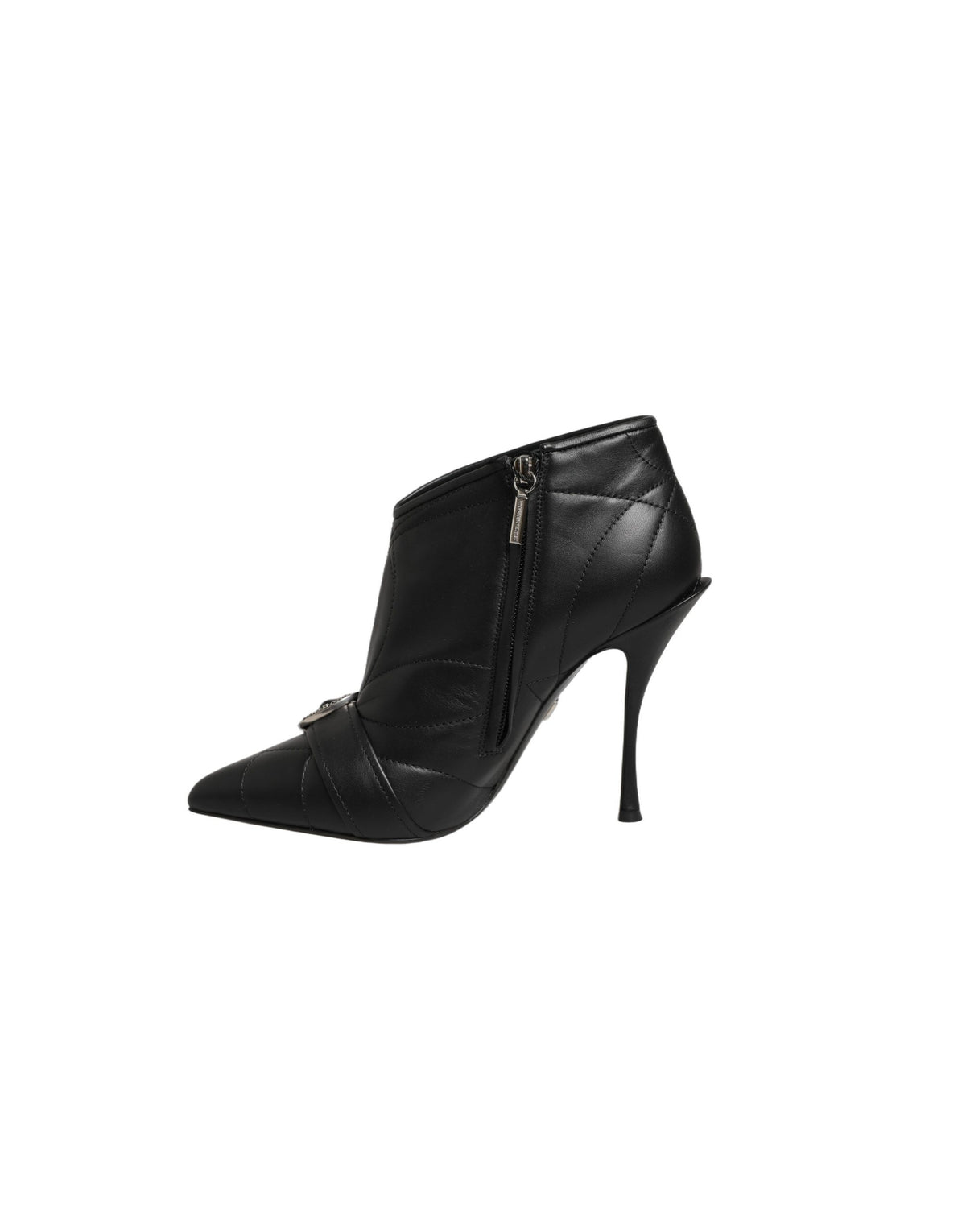 Dolce & Gabbana Black Devotion Quilted Buckled Boots