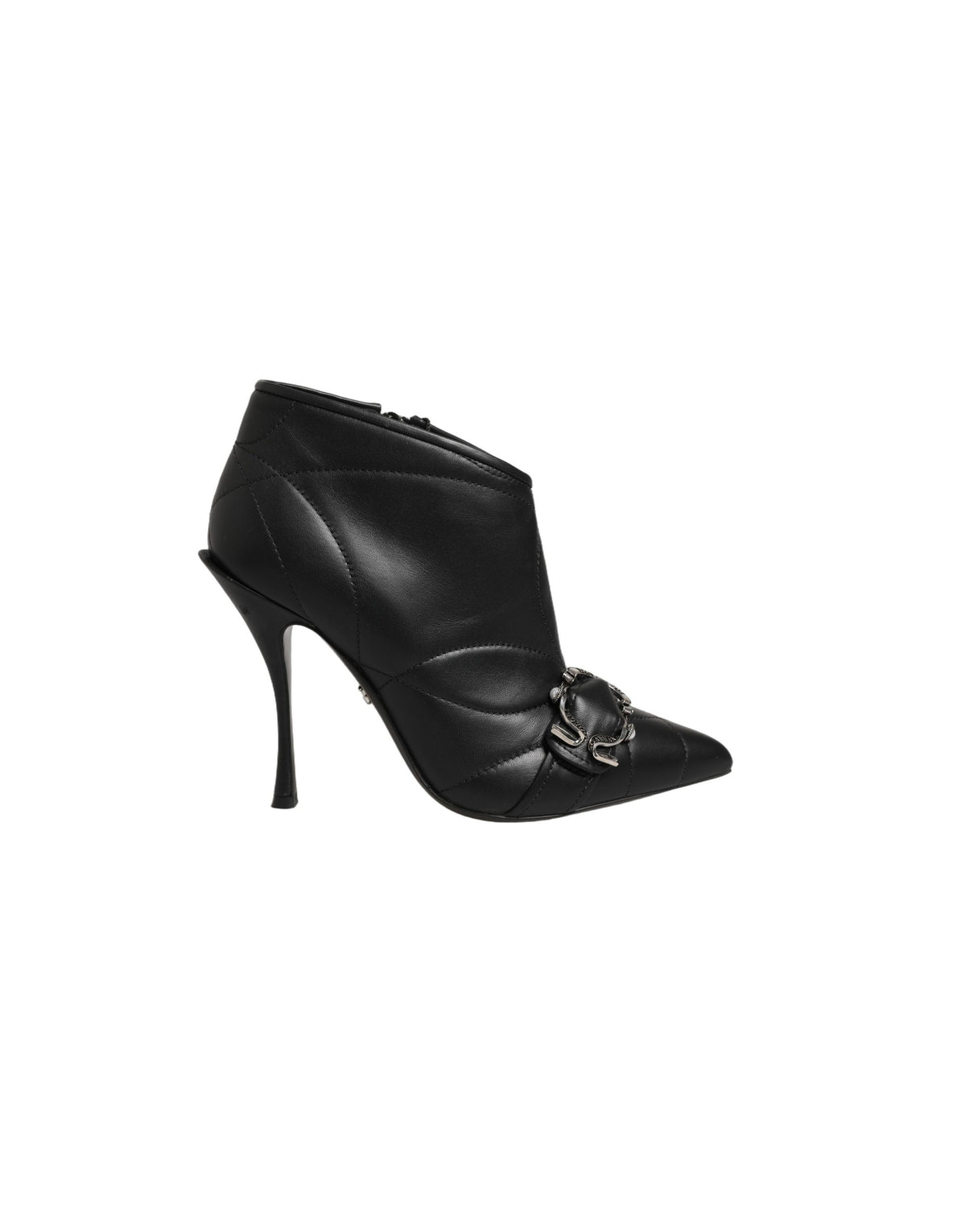 Dolce & Gabbana Black Devotion Quilted Buckled Boots