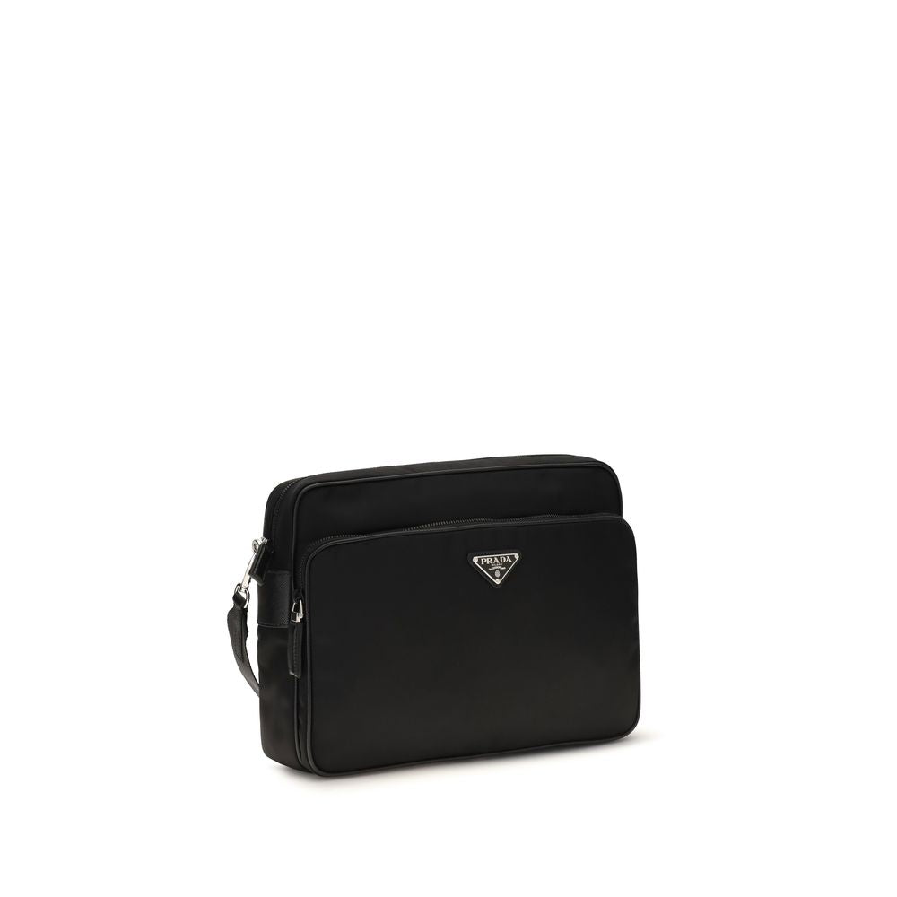 Prada Black Recycled Polyamide Shoulder Bag - Sustainable Elegance