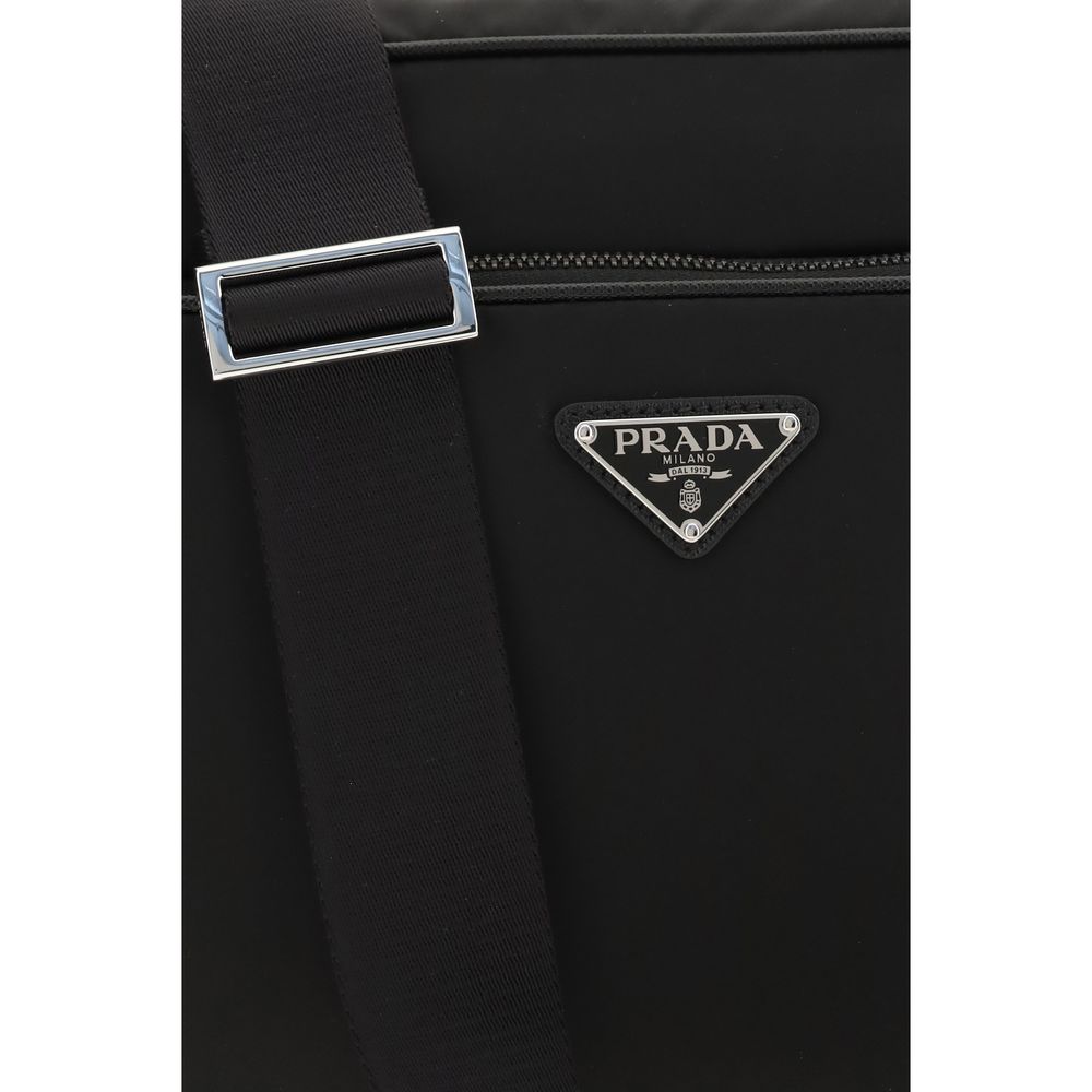 Prada Black Recycled Polyamide Shoulder Bag - Sustainable Elegance