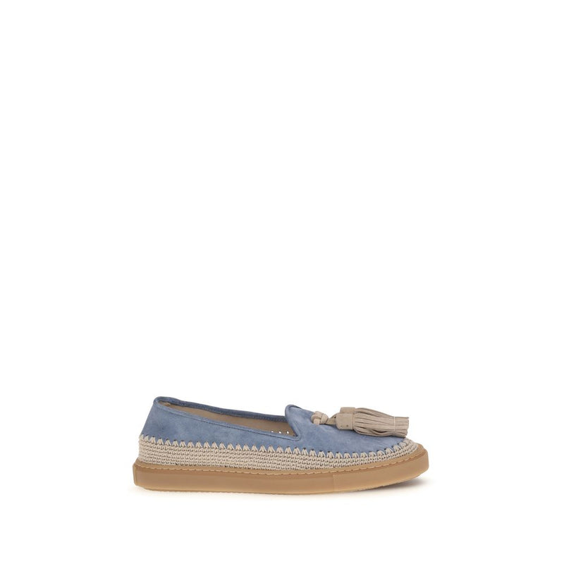 Fratelli Rossetti Blue Calf Leather Bos Taurus Slip-On Loafers
