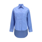 Balenciaga Blue Asymmetric Cotton Shirt for Women