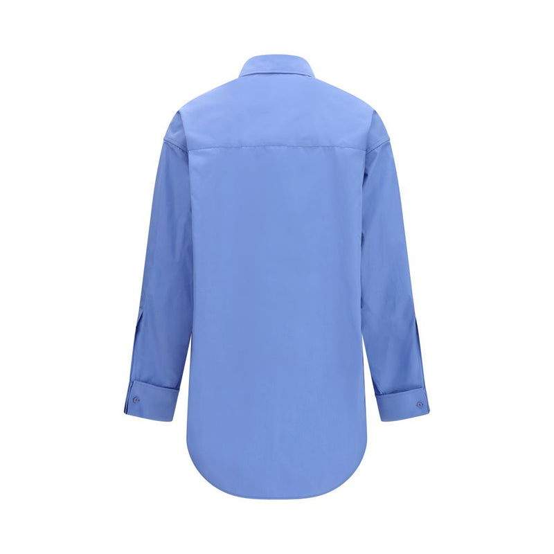 Balenciaga Blue Asymmetric Cotton Shirt for Women