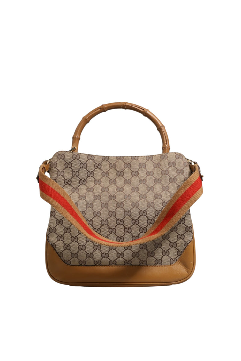 Gucci Diana Small Shoulder Bag in GG Canvas - Brown