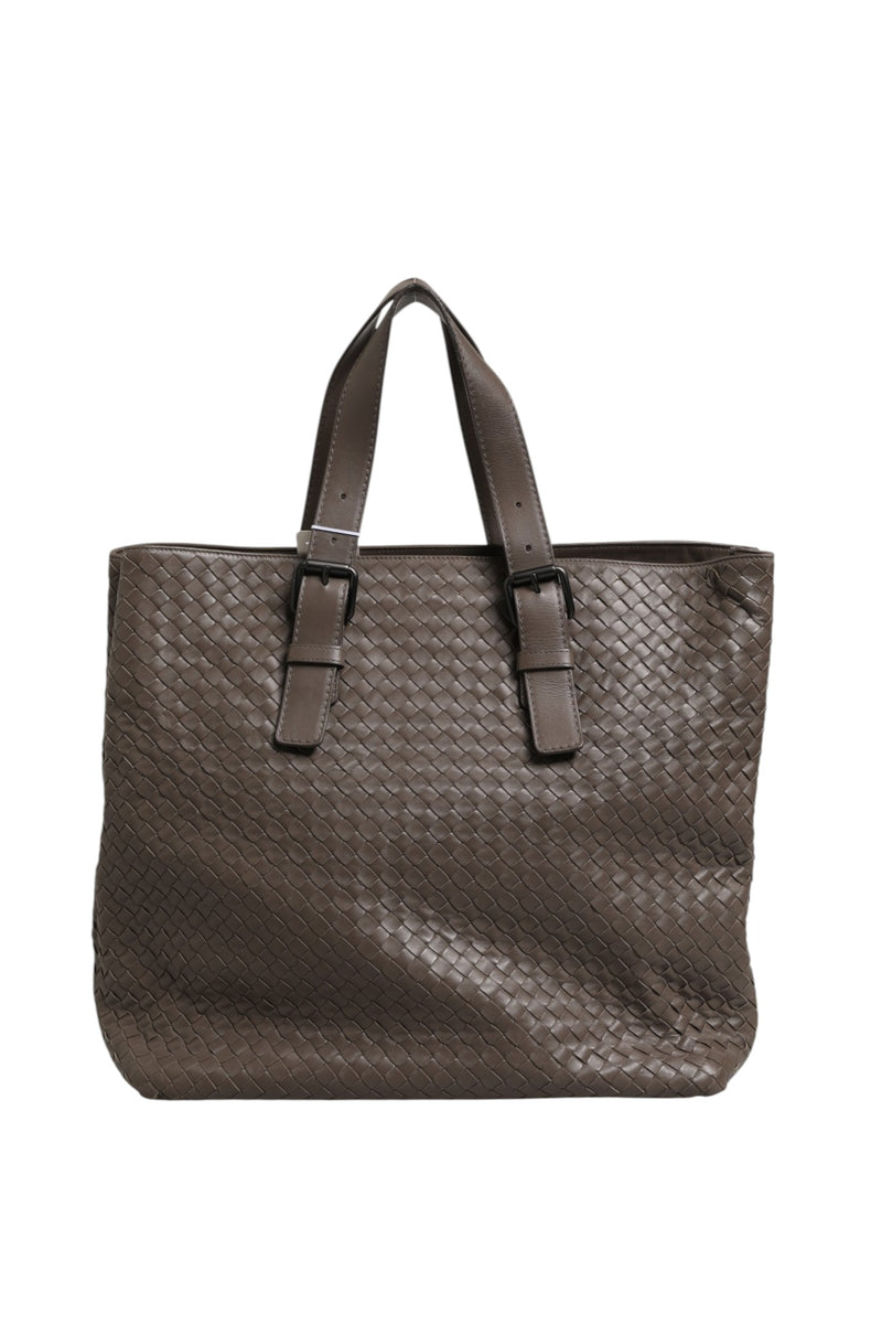Bottega Veneta Intrecciato Nappa Leather Tote Bag en Gris