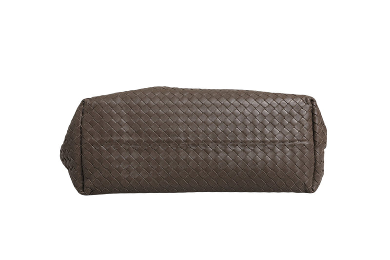 Bottega Veneta Intrecciato Nappa Leather Tote Bag en Gris