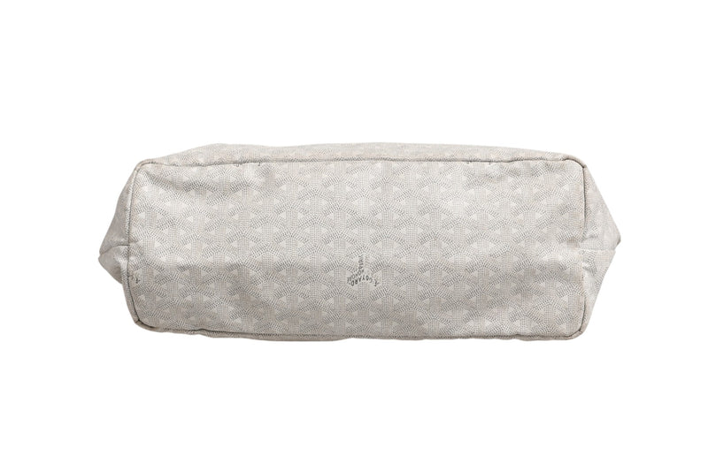 Goyard Saint Louis PM Tote Bag in White Goyardine Canvas