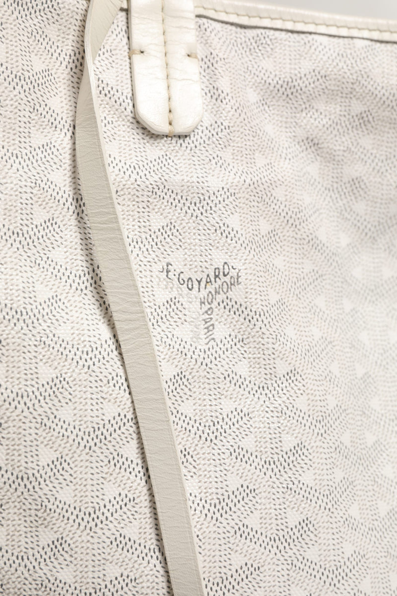 Goyard Saint Louis PM Tote Bag in White Goyardine Canvas