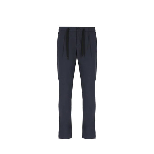 Herno Blue Elastane Casual Pants for Men