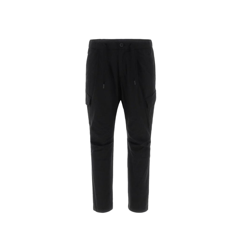 Herno Black Polyester Cargo Pants for Men
