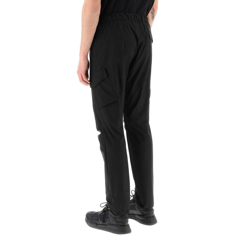 Herno Black Polyester Cargo Pants for Men