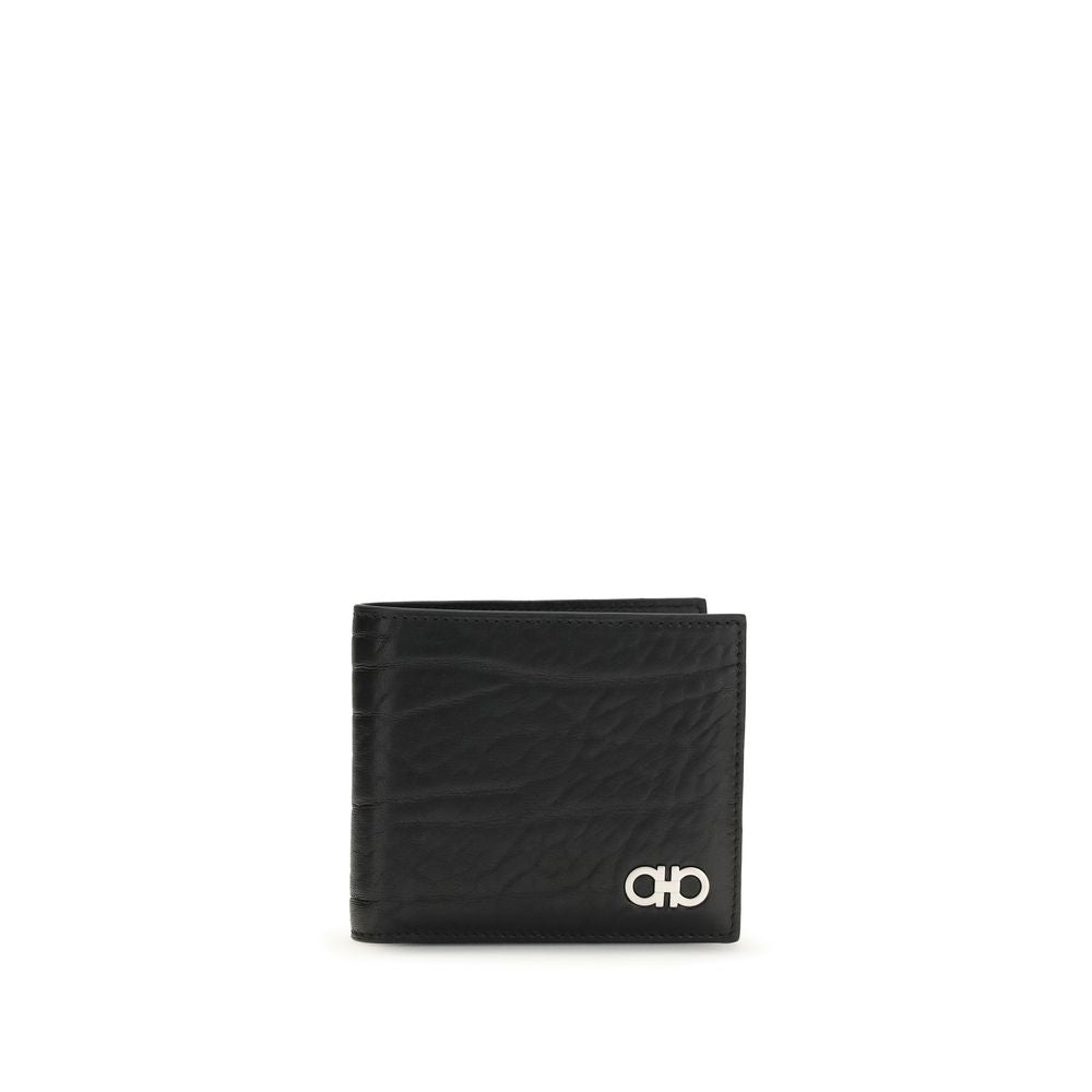 Ferragamo Black Lamb Ovis Aries Wallet