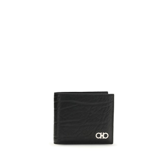 Ferragamo Black Lamb Ovis Aries Wallet