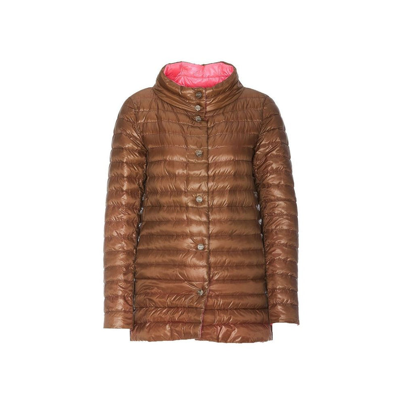 Herno Brown Polyamide Coat for Women