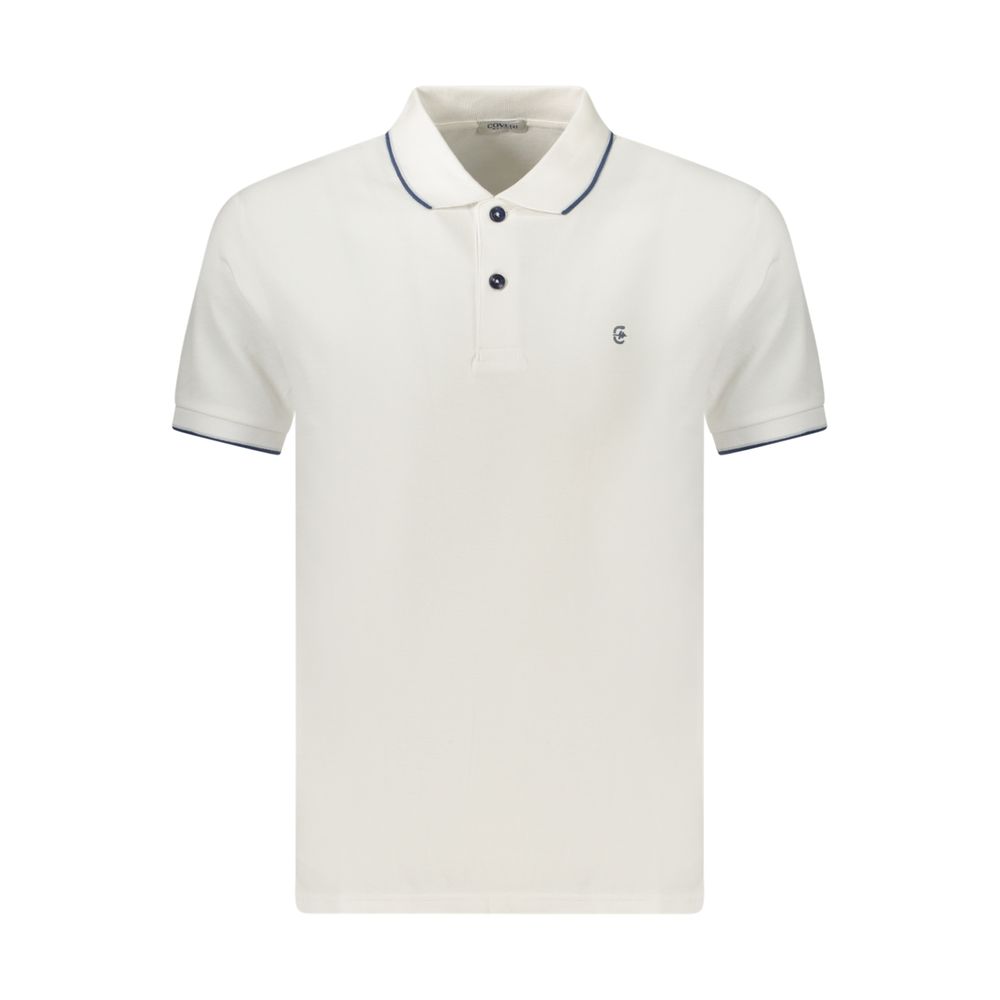 Coveri Moving Bianco Polo en Coton pour Hommes