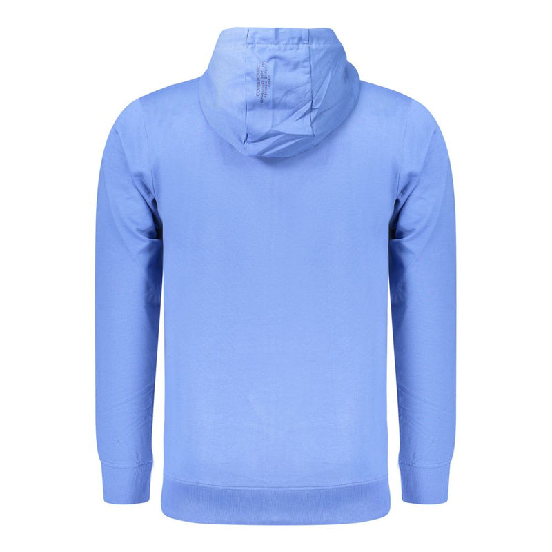 Coveri Moving Blue Cotton Men's Zip-Up Sweatshirt