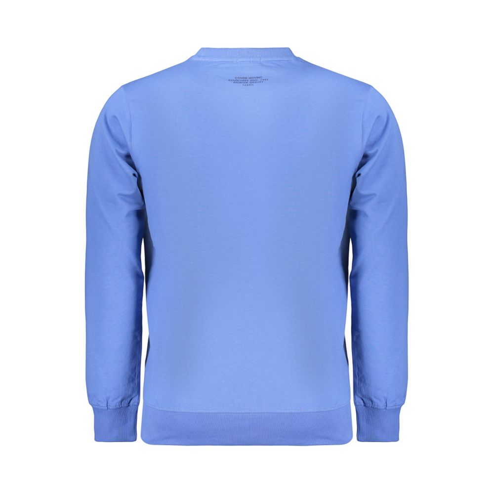 Coveri Moving Blue Cotton Men's Sweatshirt - Trendy & Comfortable