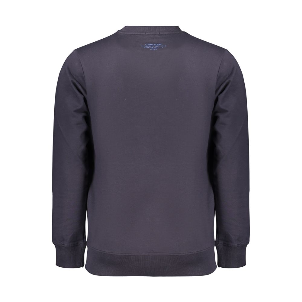 Coveri Moving Blue Cotton Men's Sweatshirt - Stylish Comfort