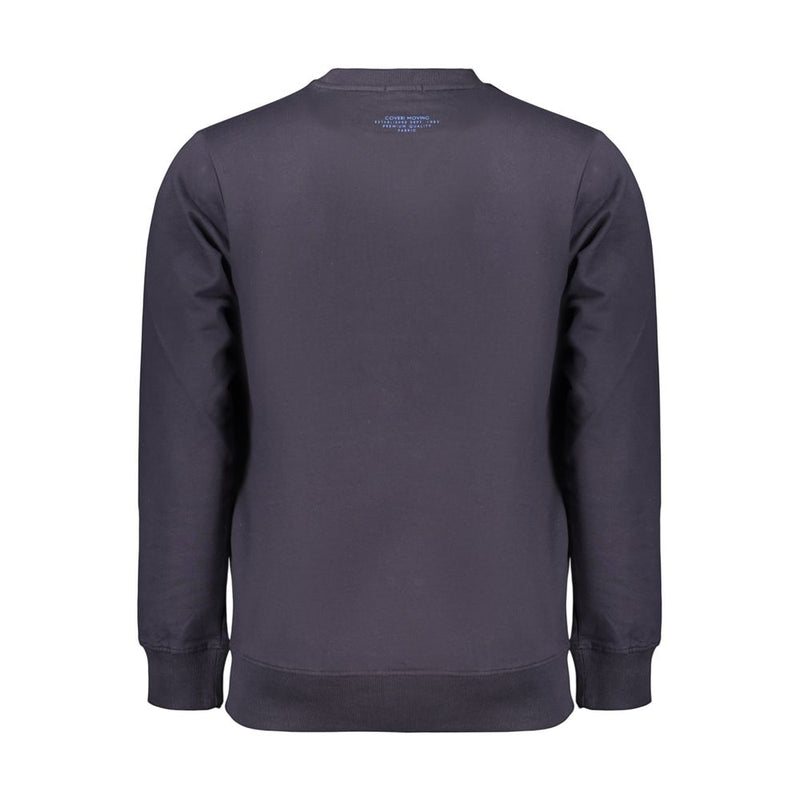 Coveri Moving Blue Cotton Men's Sweatshirt - Stylish Comfort