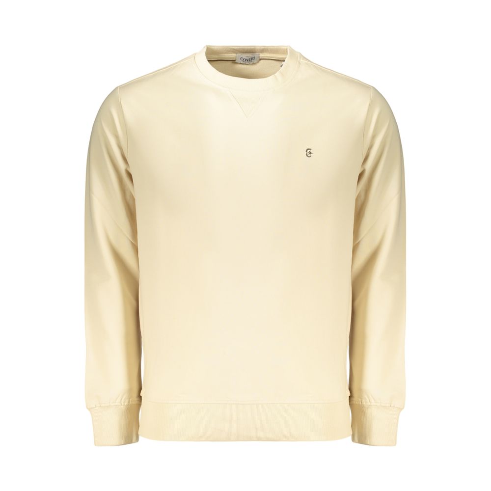 Coveri Moving Beige Cotton Men's Sweatshirt - Stylish Comfort