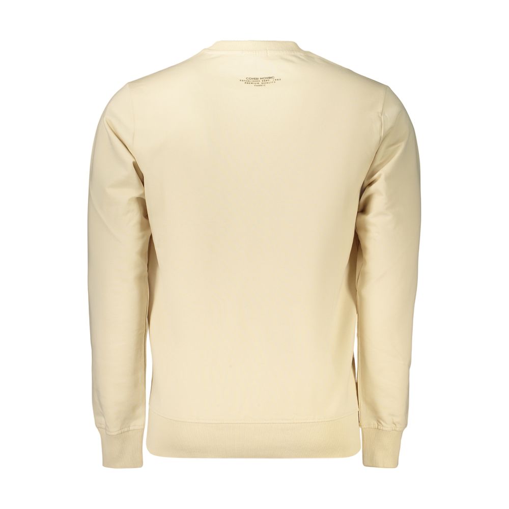 Coveri Moving Beige Cotton Men's Sweatshirt - Stylish Comfort
