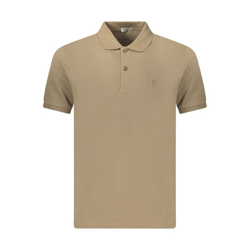 Coveri Moving Brown Cotton Men's Polo Shirt