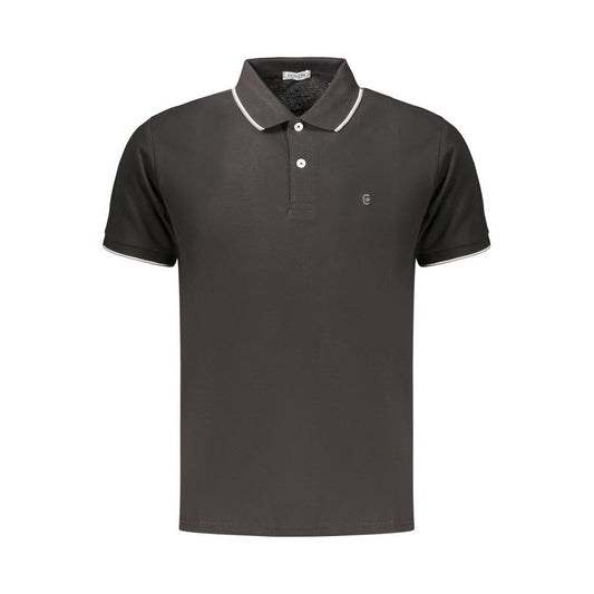 Coveri Moving Black Cotton Men's Polo - Stylish & Comfortable