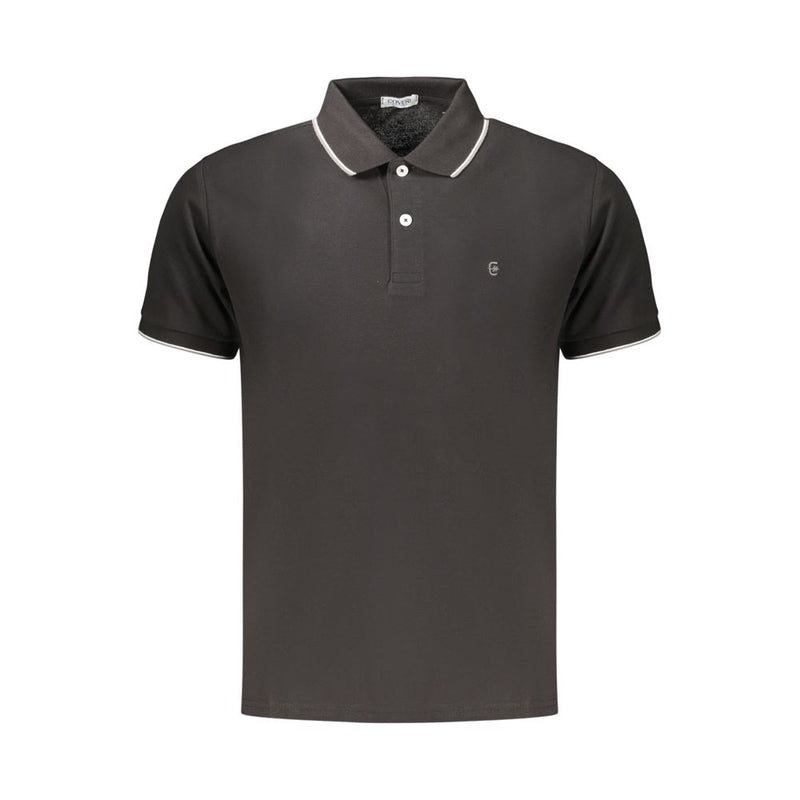 Coveri Moving Black Cotton Men's Polo - Stylish & Comfortable
