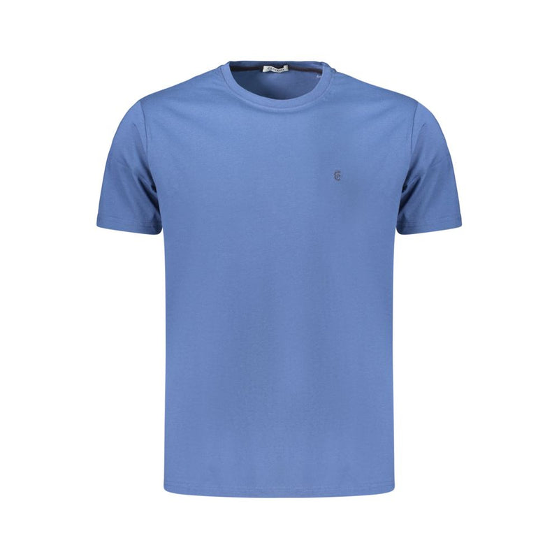 Coveri Moving Blue Cotton Men's T-Shirt - Stylish & Comfortable