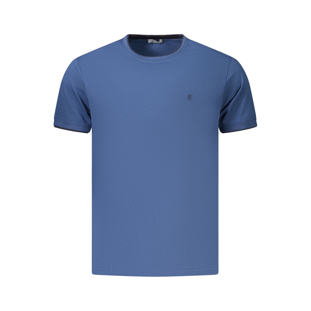 Coveri Moving Blue Cotton Men's T-Shirt - Stylish & Comfortable