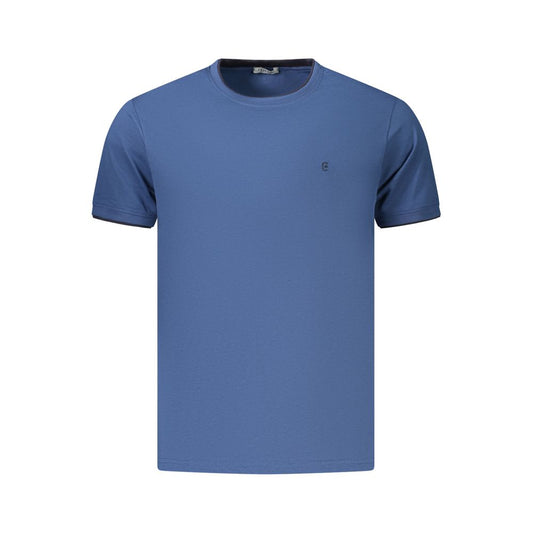 Coveri Moving Blue Cotton Men's T-Shirt - Stylish & Comfortable
