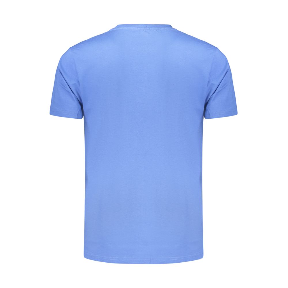 Coveri Moving Blue Cotton Men's T-Shirt - Stylish Comfort