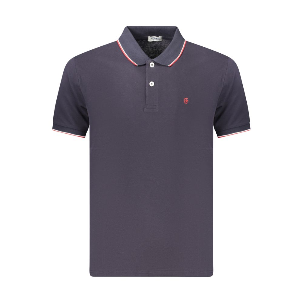 Coveri Moving Blue Cotton Men's Polo - Stylish & Comfortable