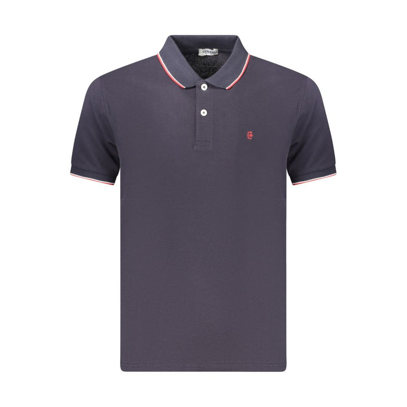 Coveri Moving Blue Cotton Men's Polo - Stylish & Comfortable