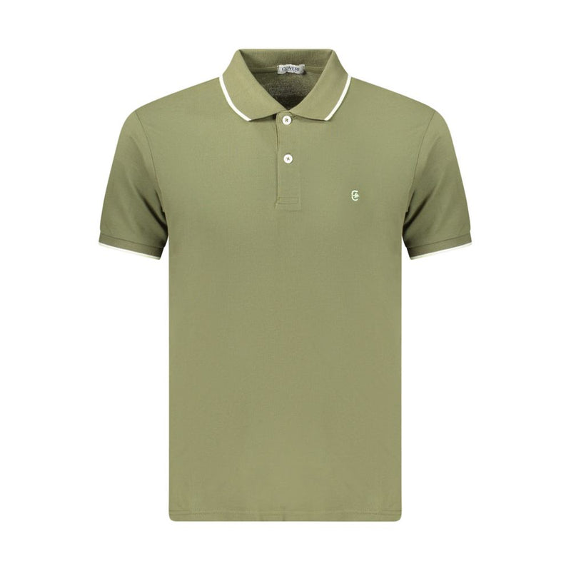Coveri Moving Green Cotton Men's Polo Shirt