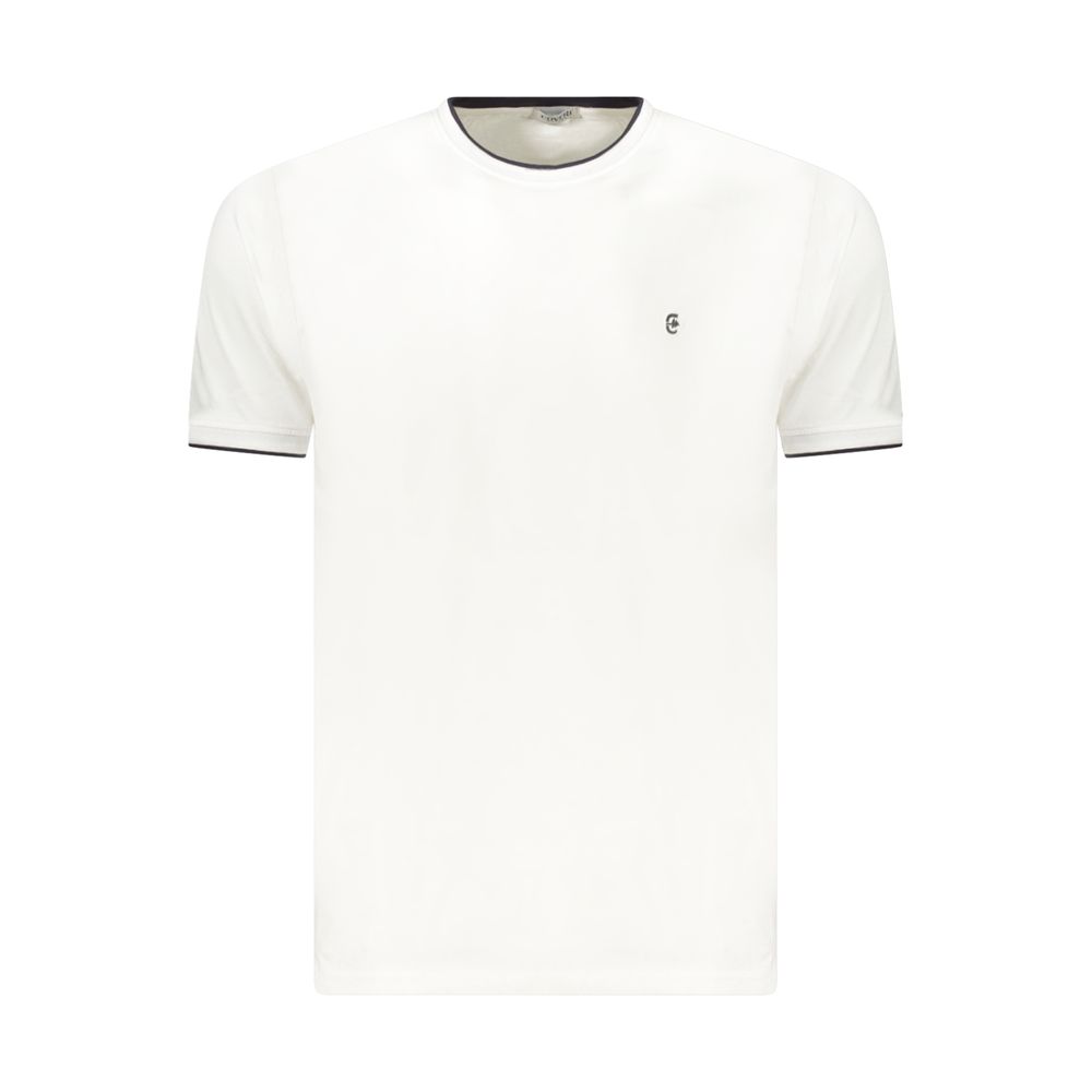 Coveri Moving White Cotton Men's T-Shirt - Stylish & Comfortable