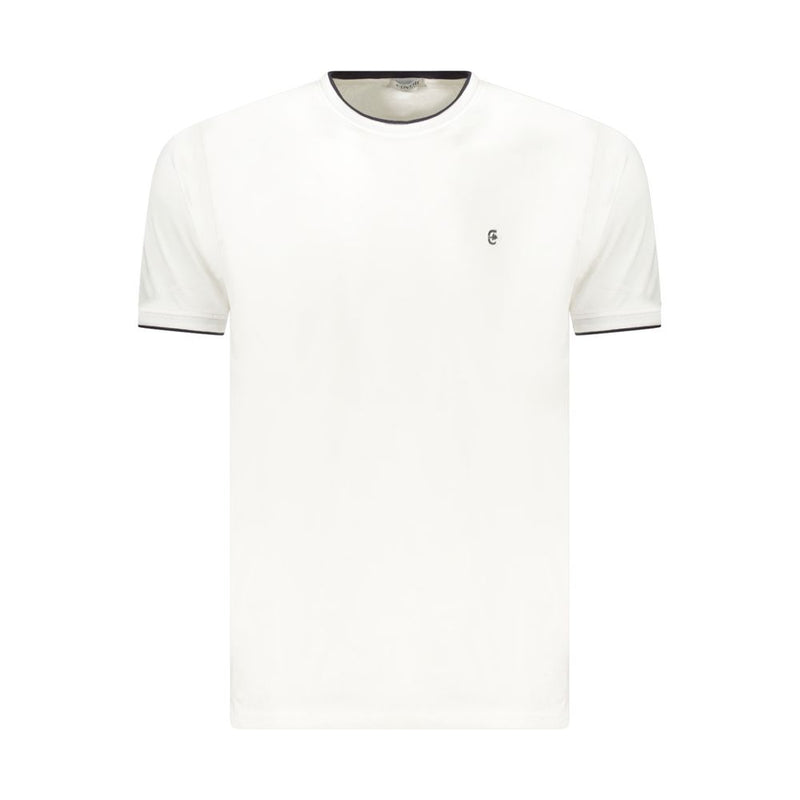 Coveri Moving White Cotton Men's T-Shirt - Stylish & Comfortable