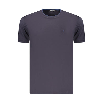 Coveri Moving Blue Cotton Men's T-Shirt