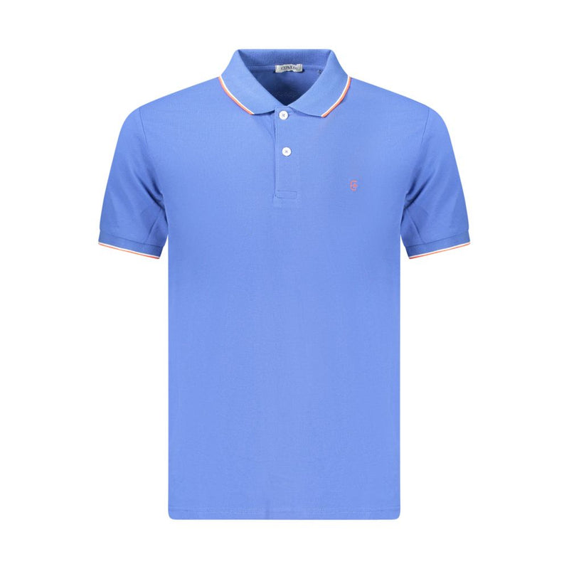 Coveri Moving Men's Blue Cotton Polo Shirt - Effortless Style