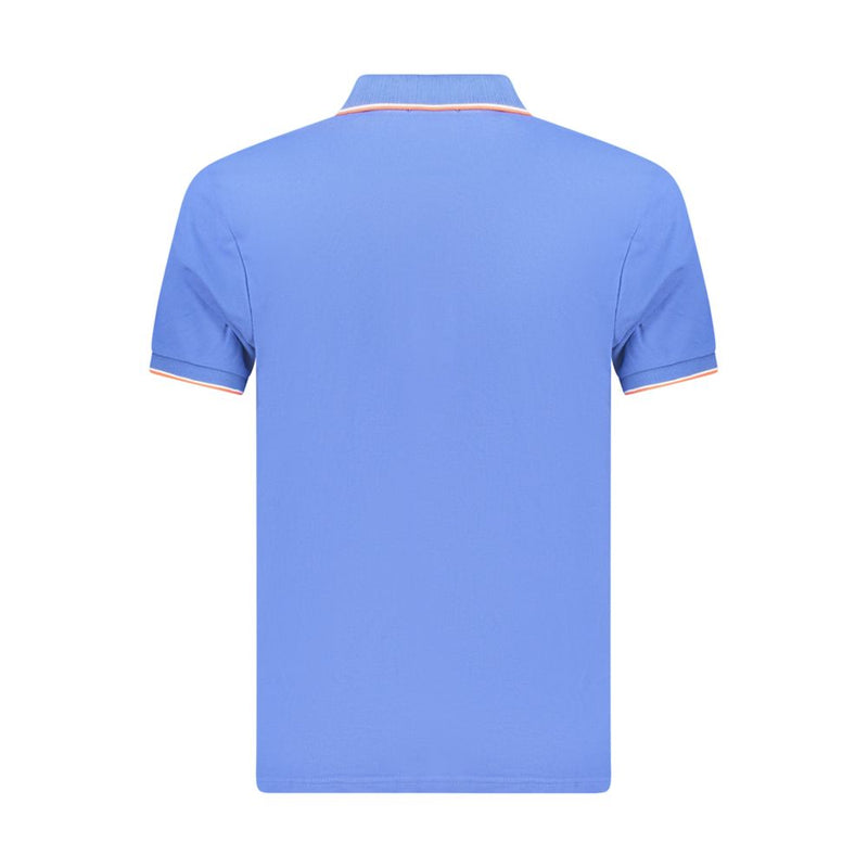 Coveri Moving Men's Blue Cotton Polo Shirt - Effortless Style