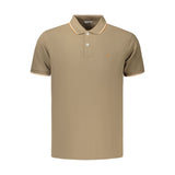 Coveri Moving Brown Cotton Men's Polo Shirt