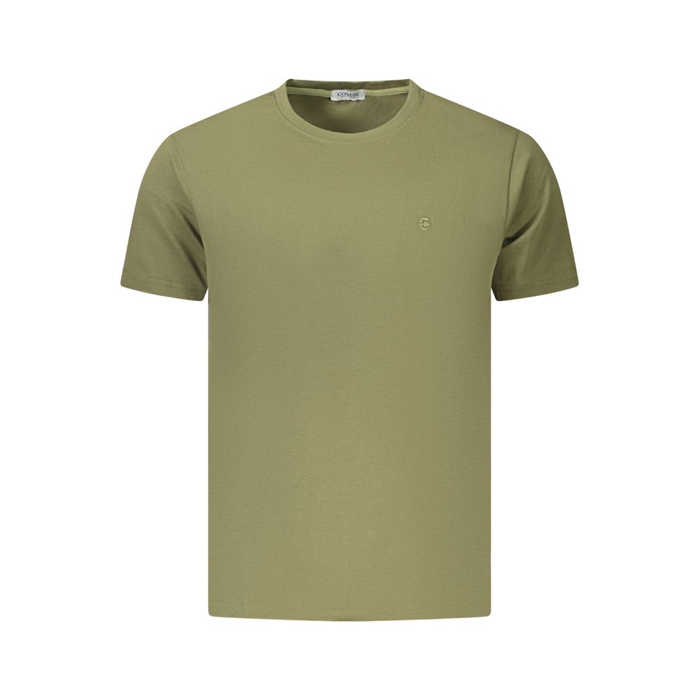 Coveri Moving T-Shirt Vert en Coton pour Hommes
