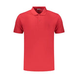 Polo Shirt en Coton Rouge Coveri Moving pour Hommes