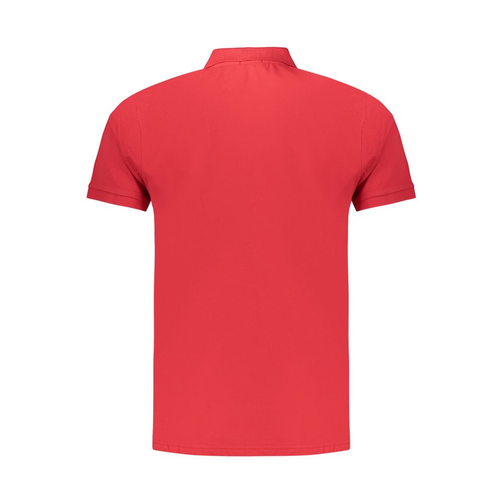 Polo Shirt en Coton Rouge Coveri Moving pour Hommes