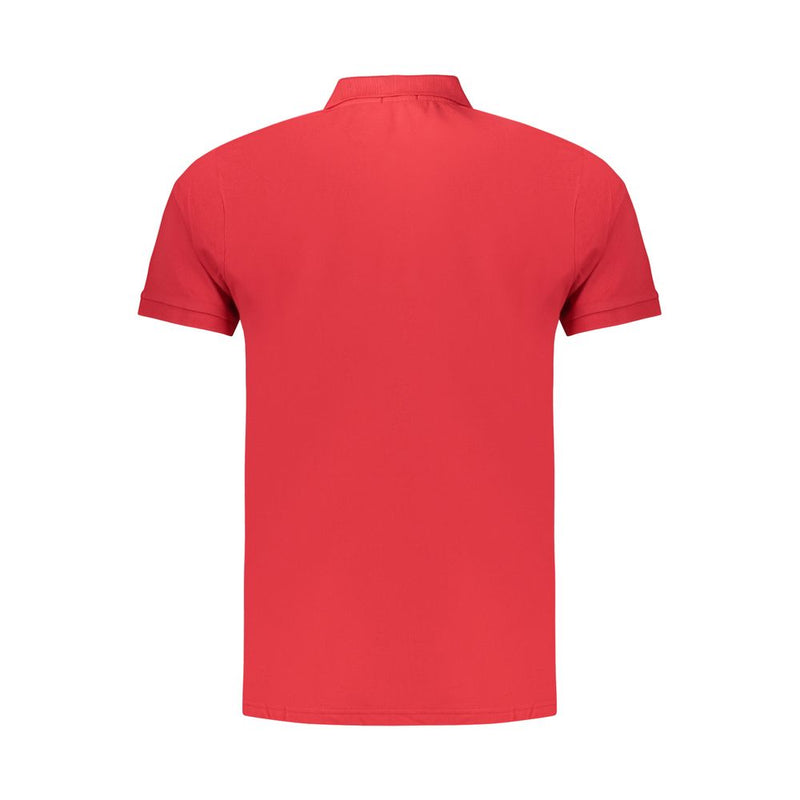 Polo Shirt en Coton Rouge Coveri Moving pour Hommes