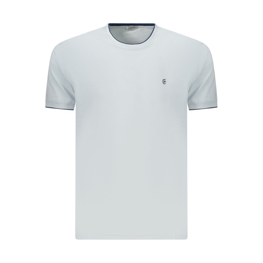 Coveri Moving Azzurro T-shirt en Coton pour Hommes
