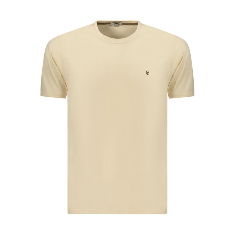 Coveri Moving Beige Cotton Men's T-Shirt - Comfort & Style