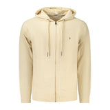 Coveri Moving Beige Cotton Men Hoodie - Stylish Comfort