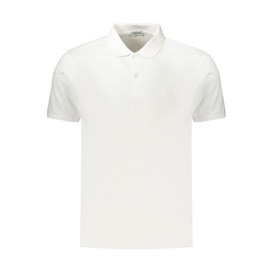 Coveri Moving Bianco Polo en Coton pour Homme
